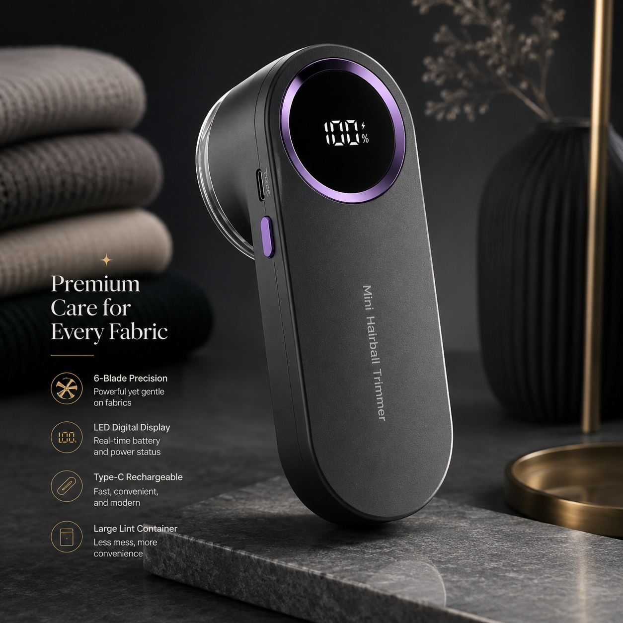 LumiRenew™ Rechargeable Fabric Shaver