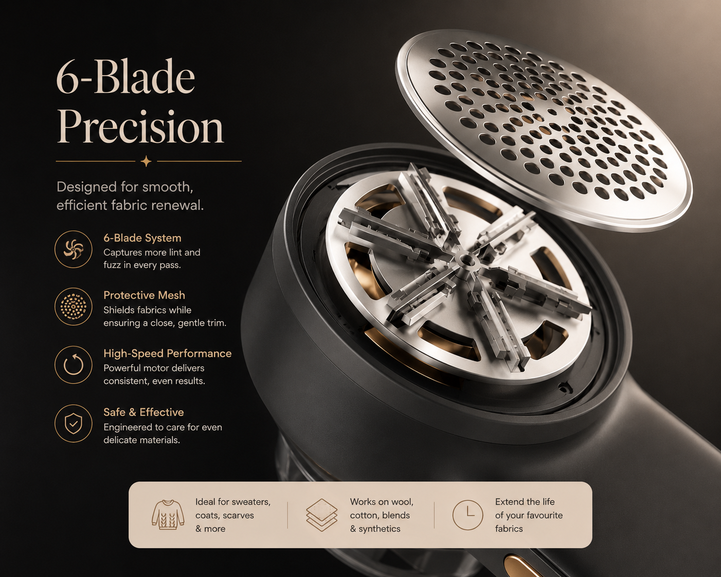 LumiRenew™ Rechargeable Fabric Shaver