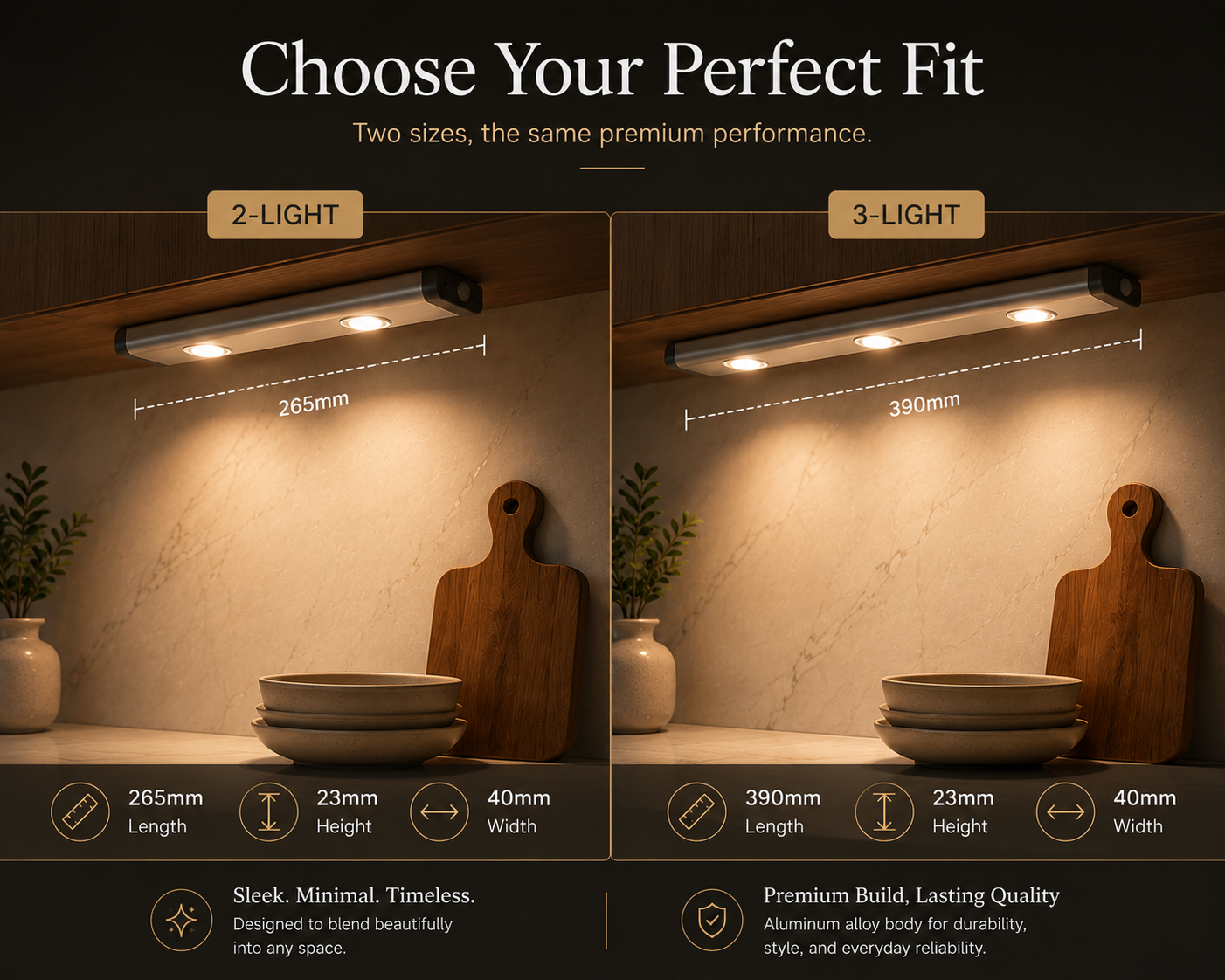 SerenaLume™ Under-Cabinet Sensor Light