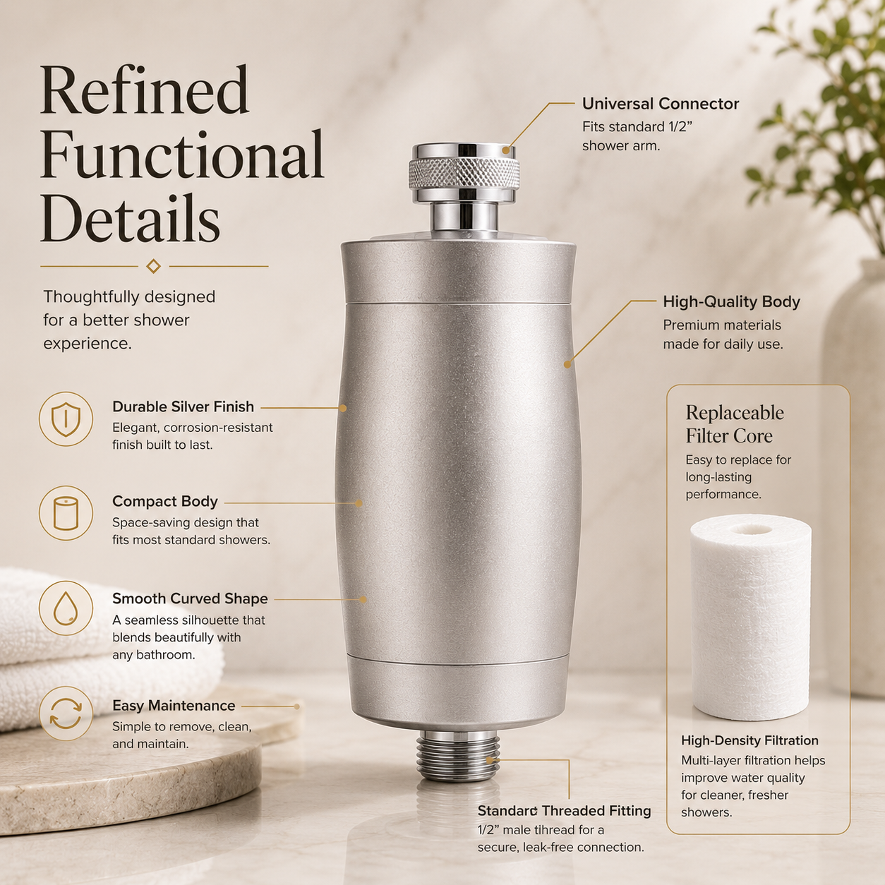 ÉliePure™ Bath & Shower Filter