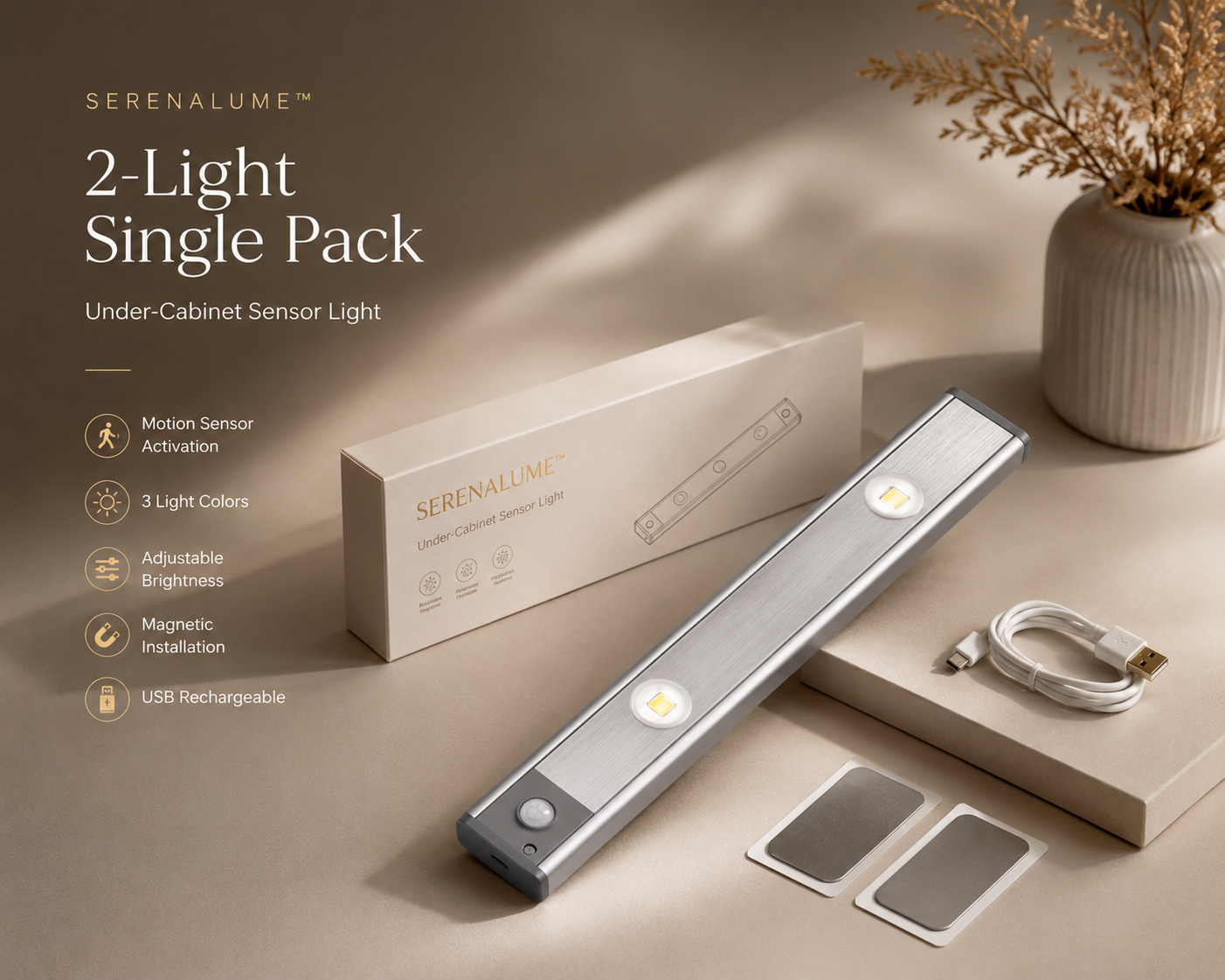 SerenaLume™ Under-Cabinet Sensor Light