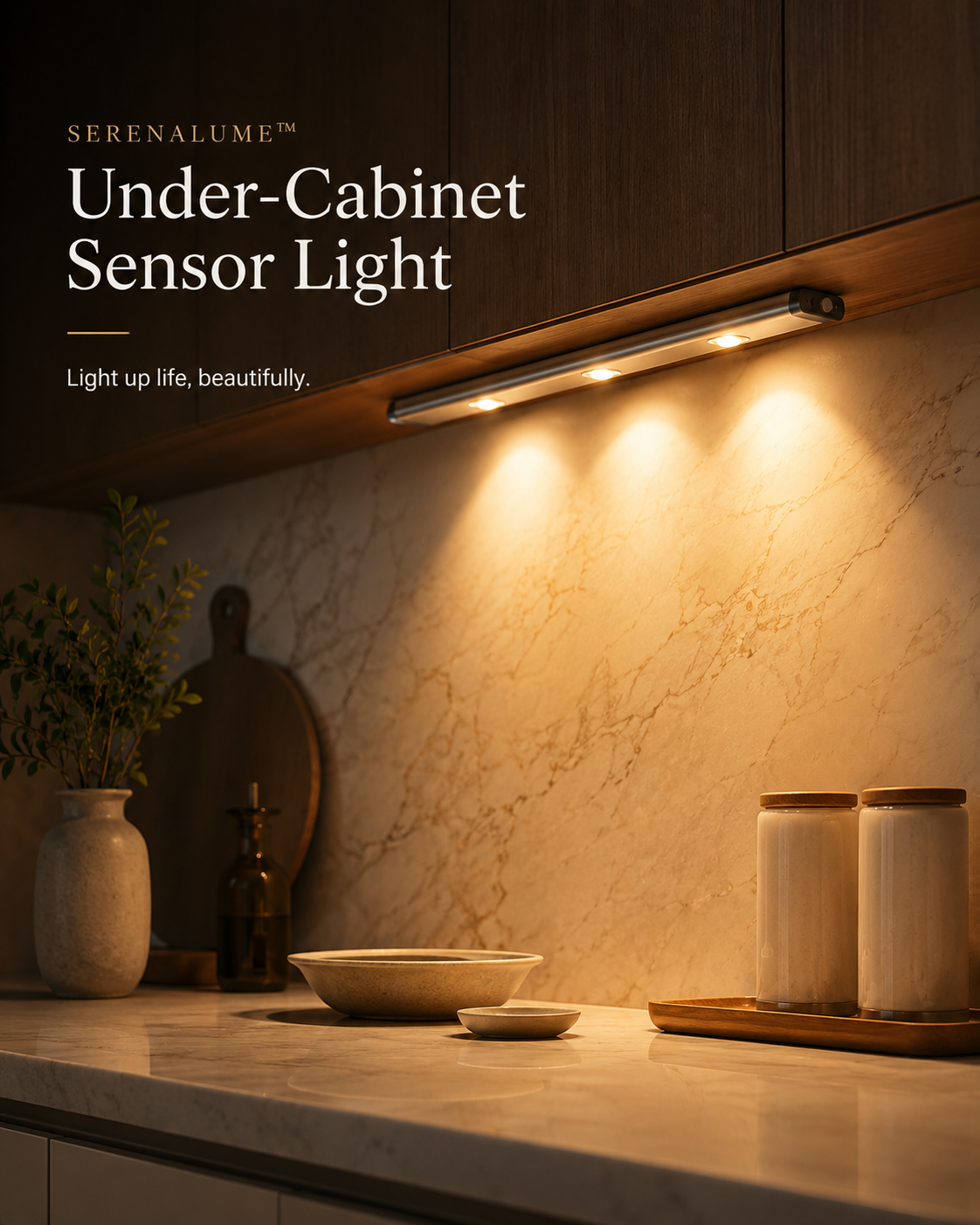 SerenaLume™ Under-Cabinet Sensor Light