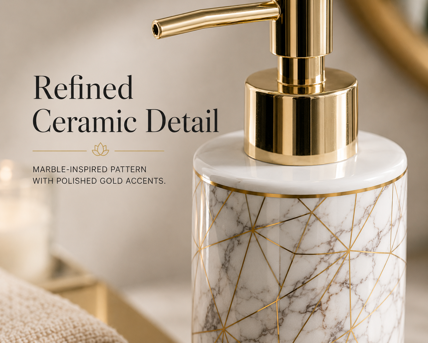 SerenaStone™ Marble Bathroom Dispenser