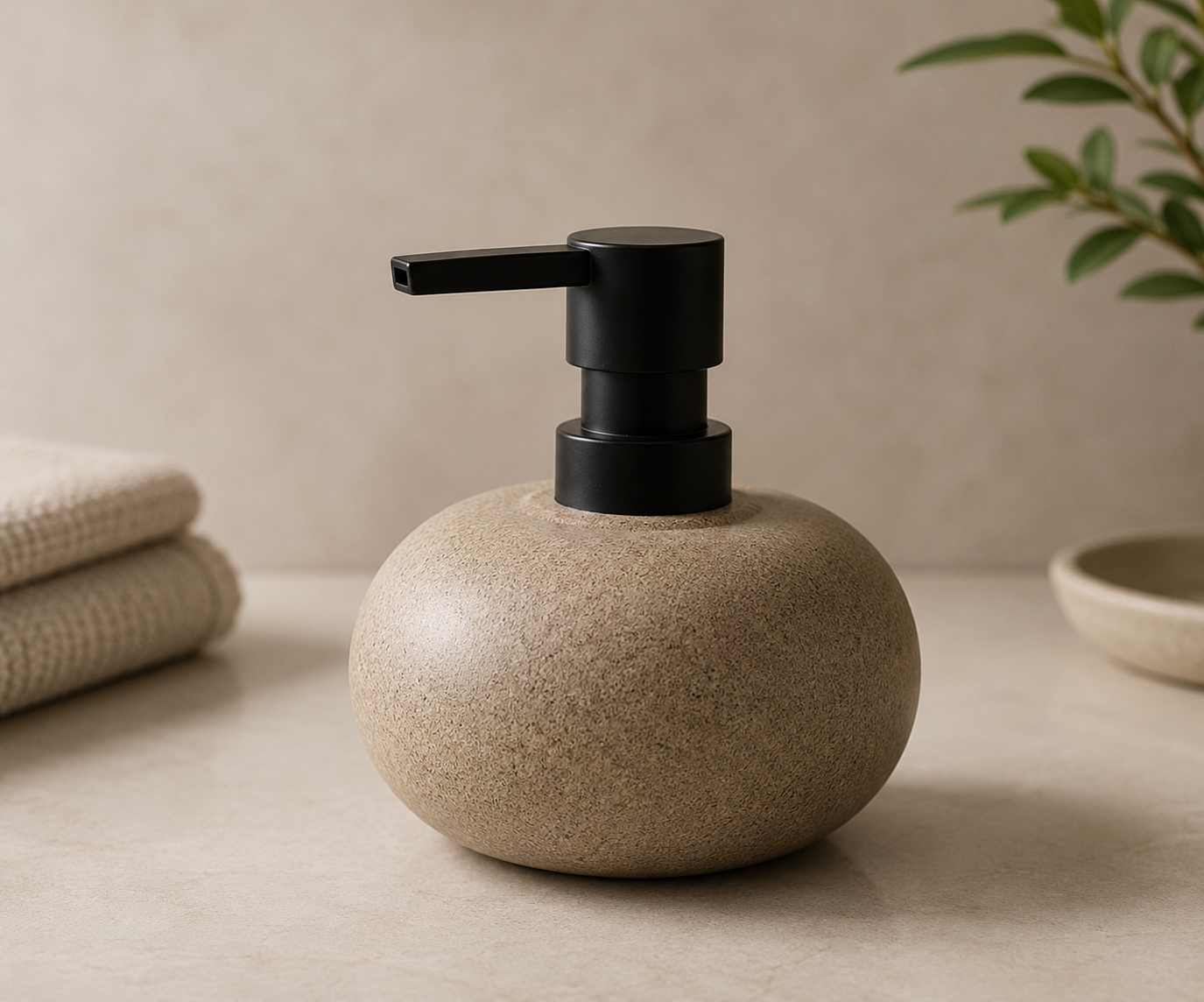 AuraStone™ Ceramic Bathroom Dispenser