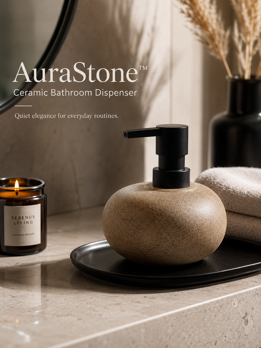 AuraStone™ Ceramic Bathroom Dispenser
