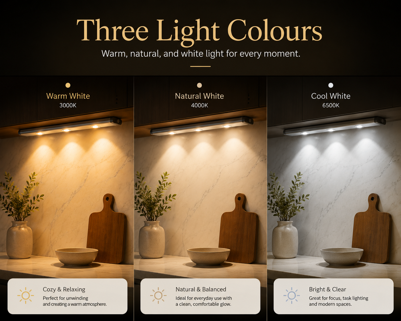 SerenaLume™ Under-Cabinet Sensor Light