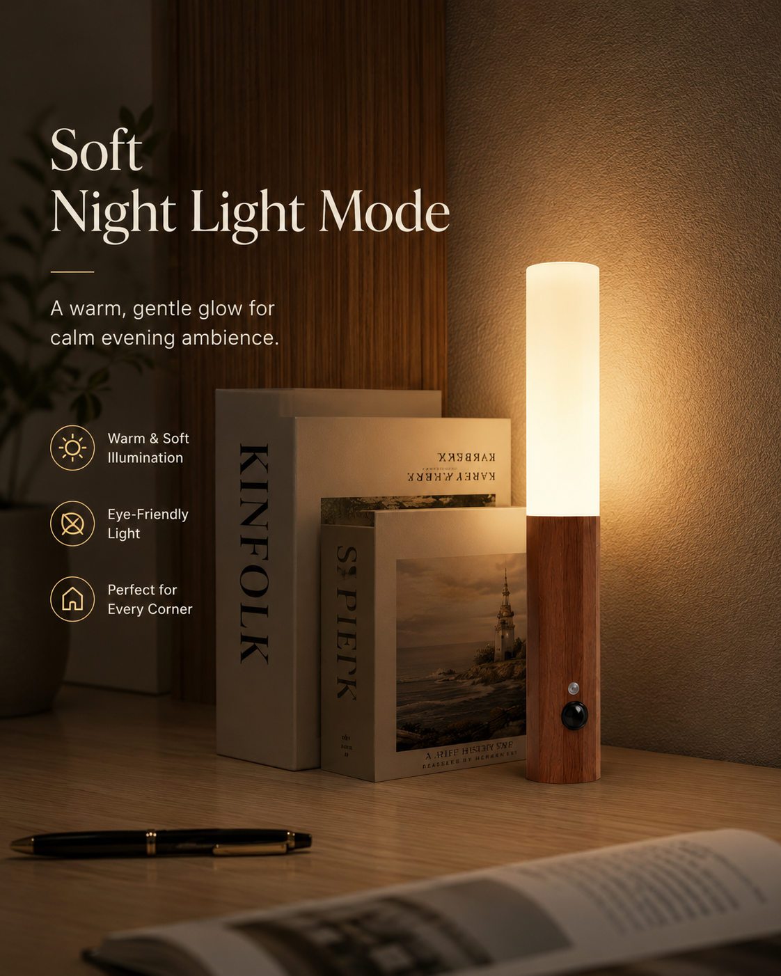 SerenaGlow™ Motion Sensor Wall Light